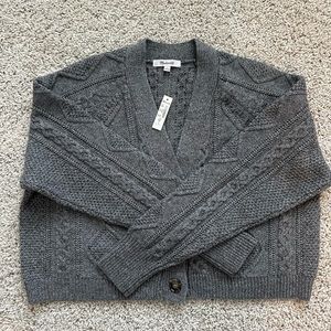 Madewell Cable-Knit Cropped Cardigan
